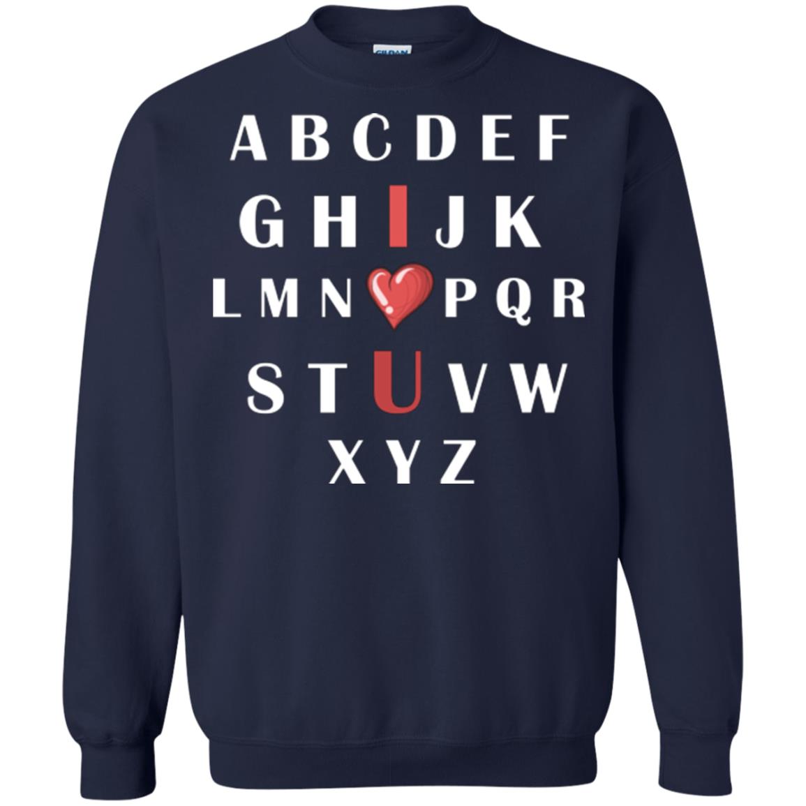 Alphabet I Love You T-shirt Navy