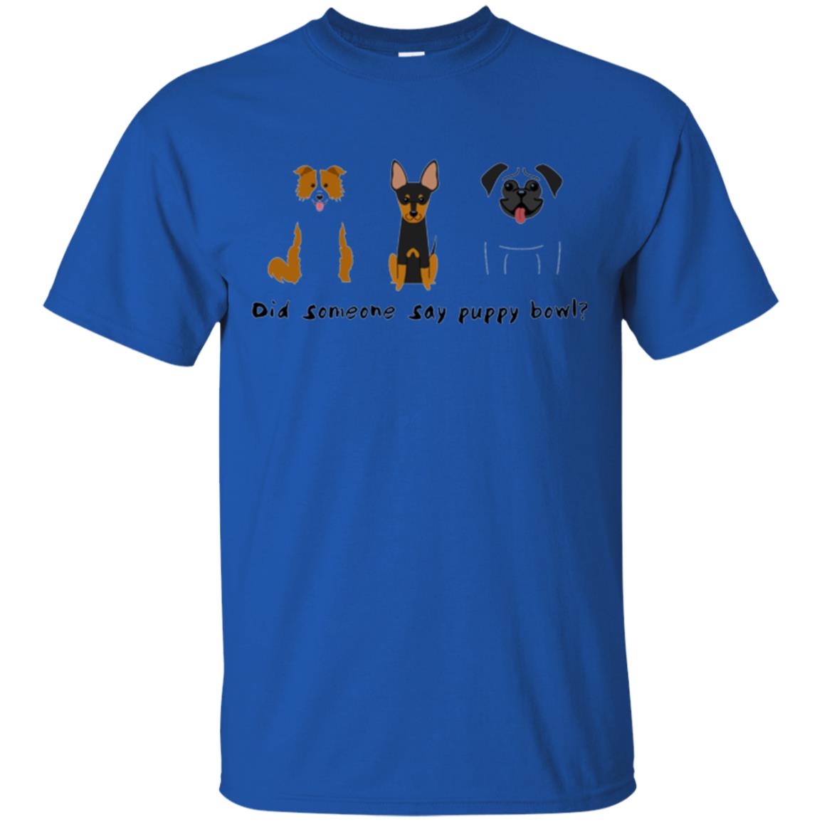 Puppy Bowl Football Funny Dog T-shirt Royal