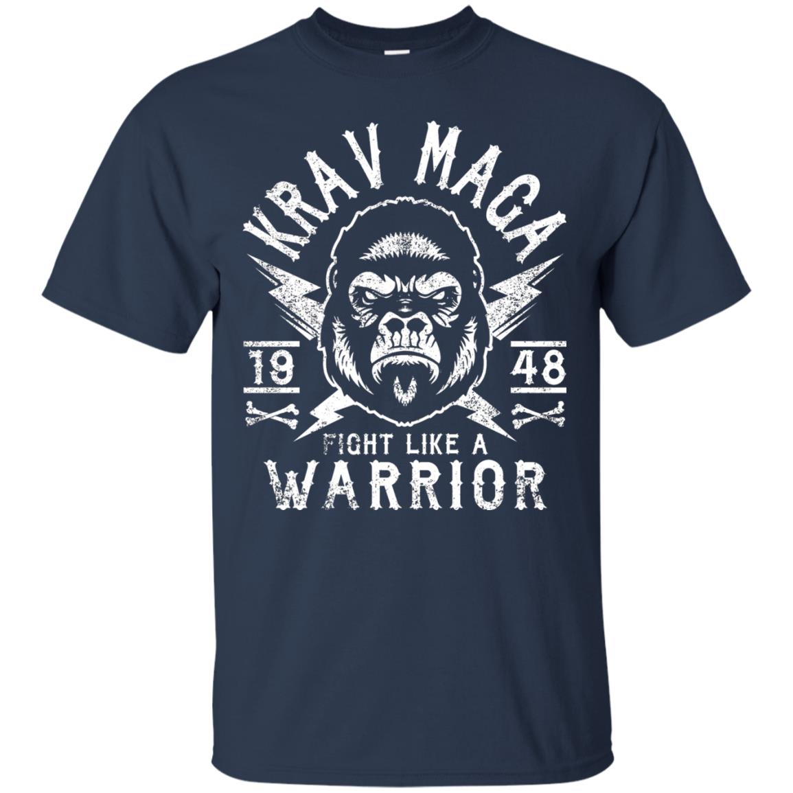 Krav Maga T-shirt Fight Like A Warrior Navy