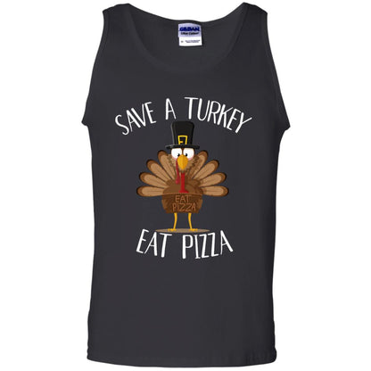 Save A Turkey Eat Pizza Thaksgiving Gift Shirt Black
