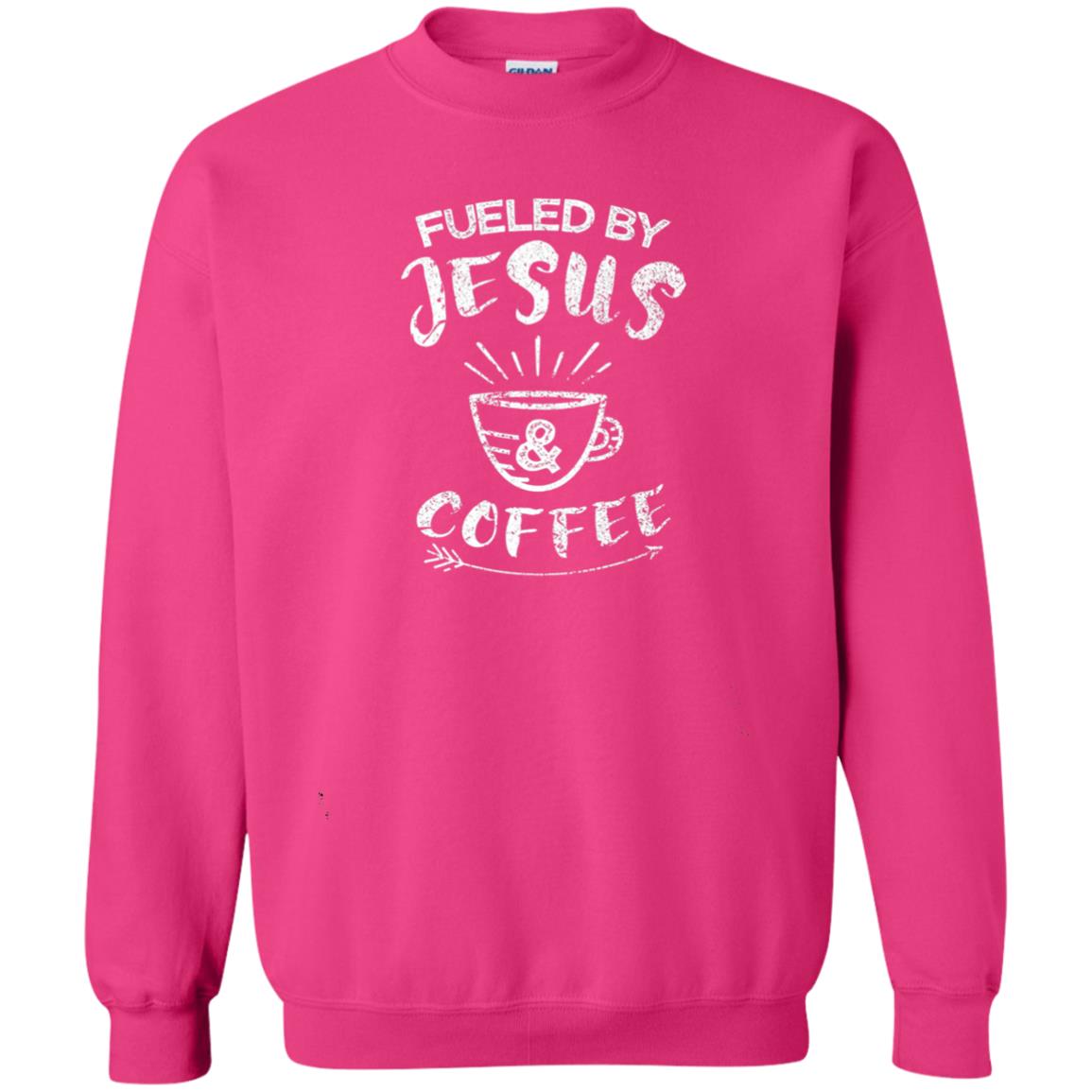 Fueled By Jesus And Coffee Coffee Lover T-shirt Heliconia