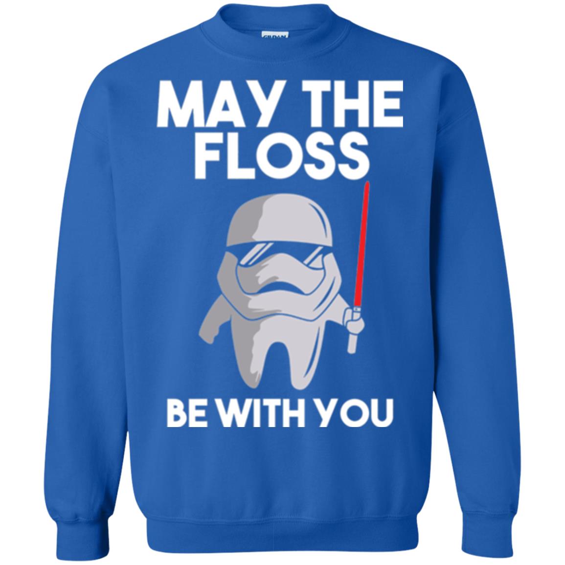 Dentist T-shirt May The Floss Be With You T-shirt Royal