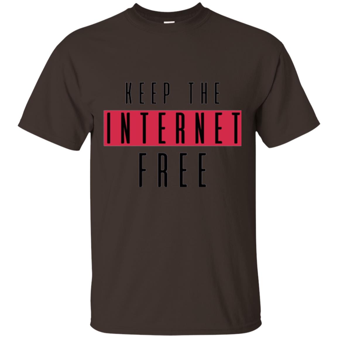 Keep The Internet Free T-shirt Dark Chocolate