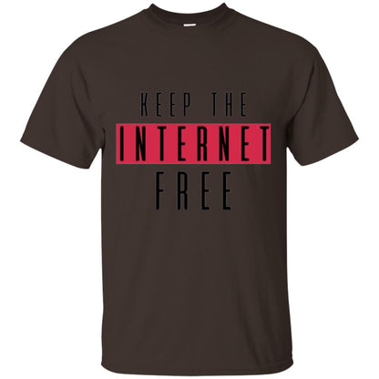 Keep The Internet Free T-shirt Dark Chocolate