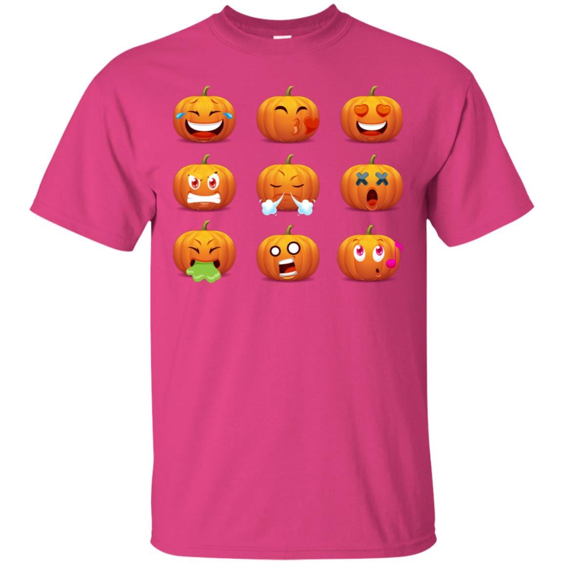 Funny Pumpkins Emoji Halloween Gift Shirt Heliconia
