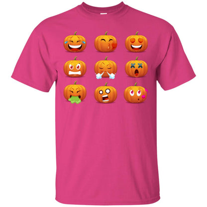 Funny Pumpkins Emoji Halloween Gift Shirt Heliconia