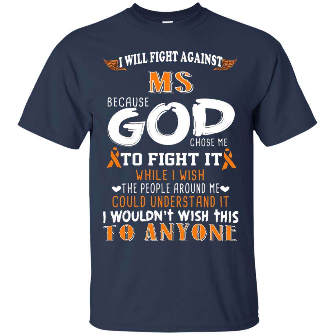 Ms Awareness T Shirt Multiple Sclerosis Shirt Navy