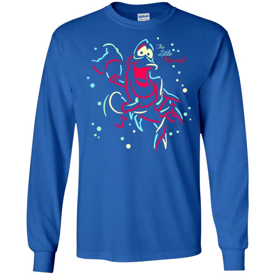 Disney Little Mermaid Neon Sebastian Graphic T-shirt Royal