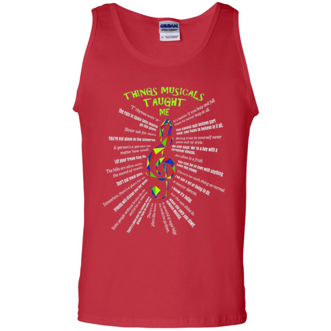 Music Lovers T-shirt Things Musicals Taught Me Red