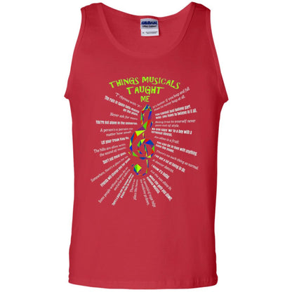 Music Lovers T-shirt Things Musicals Taught Me Red