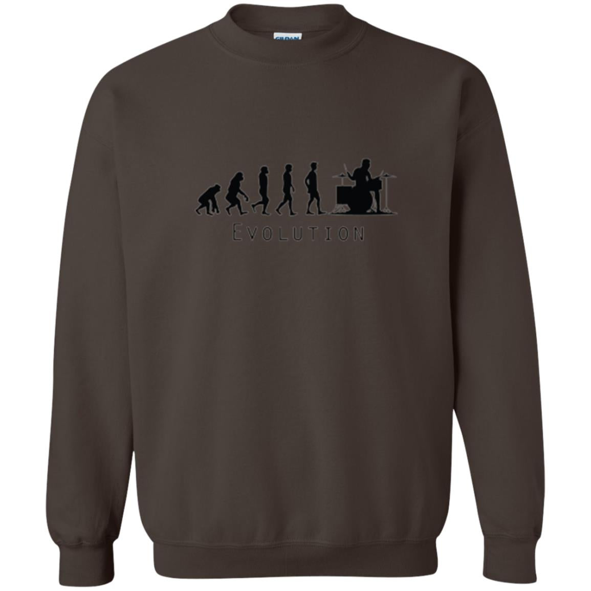 Drumming Lover T-shirt The Evolution Of The Drummer Dark Chocolate