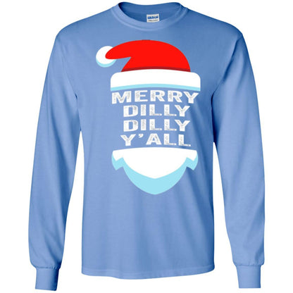 Christmas T-shirt Dilly Dilly Yall Santa Hat Christmas T-shirt Carolina Blue
