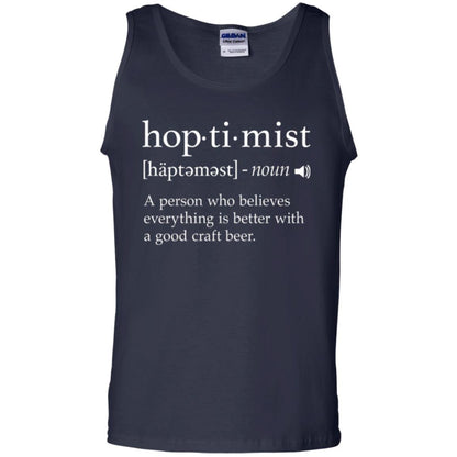 Beer Lover T-shirt Hoptimist Definition Navy