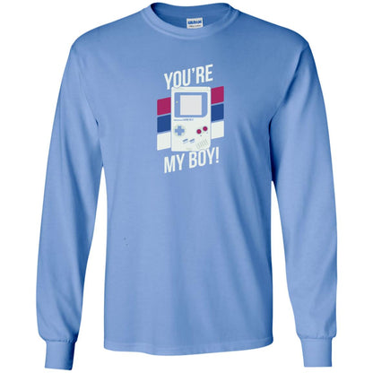 You_re My Boy Stripe Graphic Game Shirt For Boy Carolina Blue