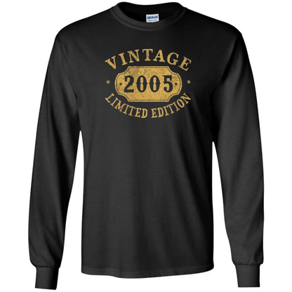 Brithday T-shirt Vintage 2005 Limited Edition Black