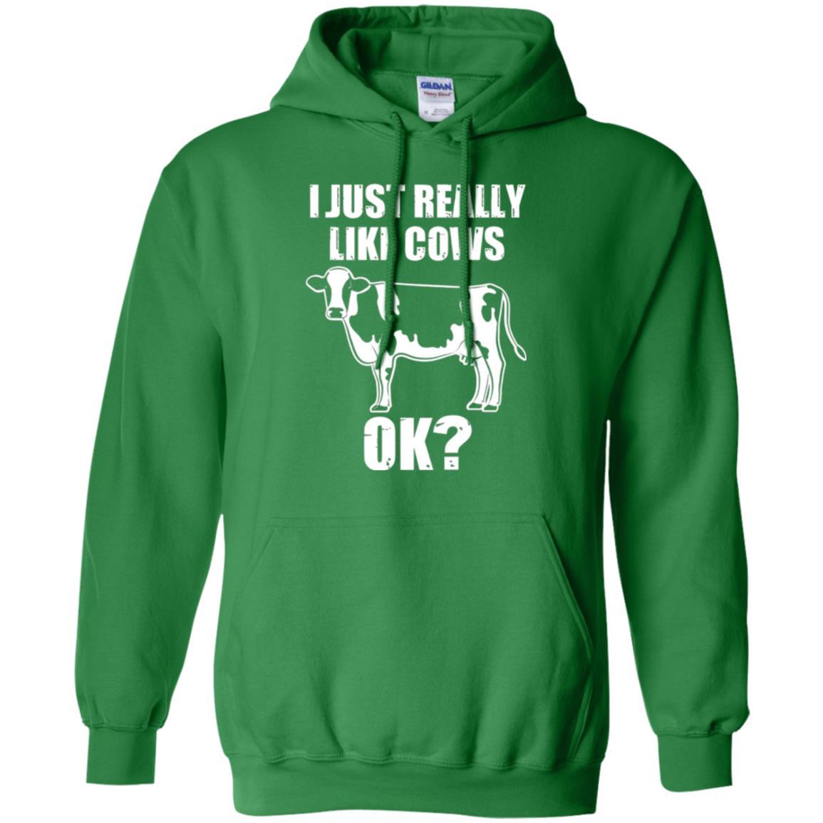 Cow Lover T-shirt I Just Really Like Cows Ok Irish Green