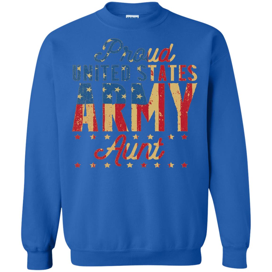 Proud United States Army Aunt Us Shirt Royal