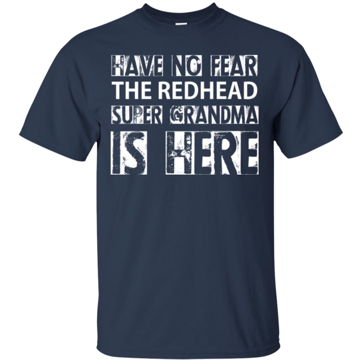 Nana T-shirt The Redhead Super Grandma Is Here Navy