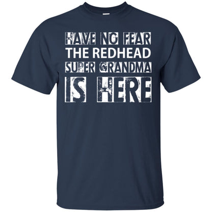 Nana T-shirt The Redhead Super Grandma Is Here Navy