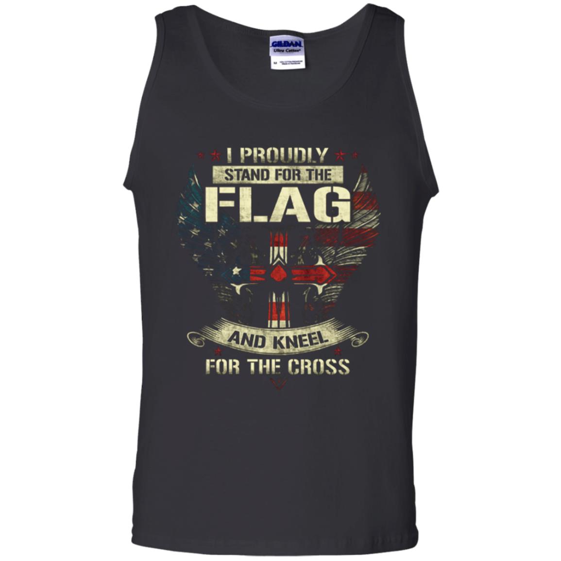 I Proudly Stand For The Flag And Kneel For The Cross Christian Shirt