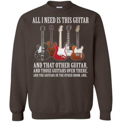 Guitar Lovers T-shirt All I Need Is This Guitar Dark Chocolate