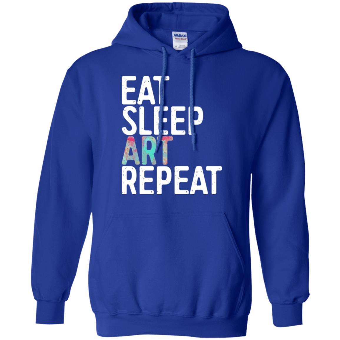 Artist T-shirt Eat Sleep Art Repeat Royal