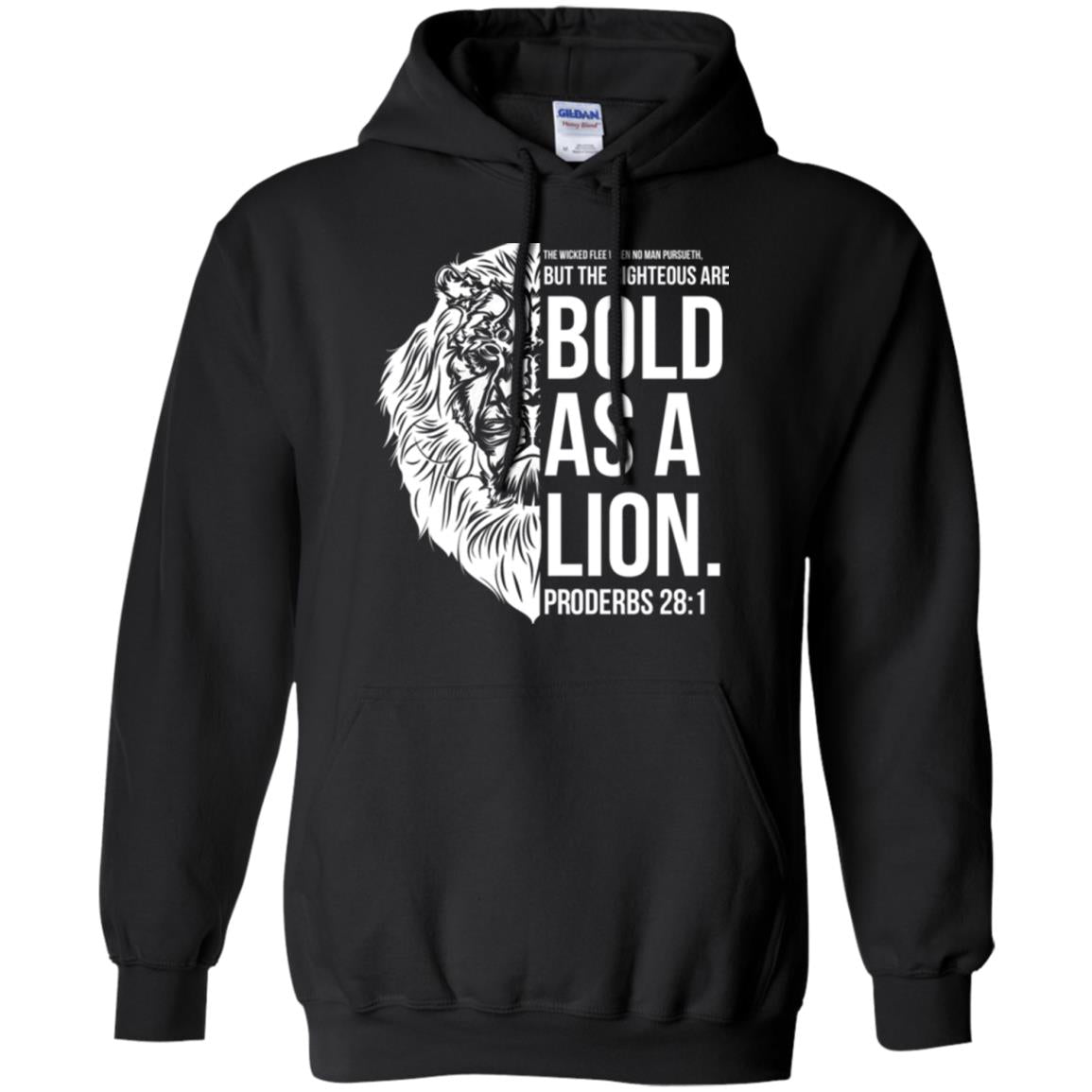 Christian T-shirt Bold As A Lion T-shirt Black