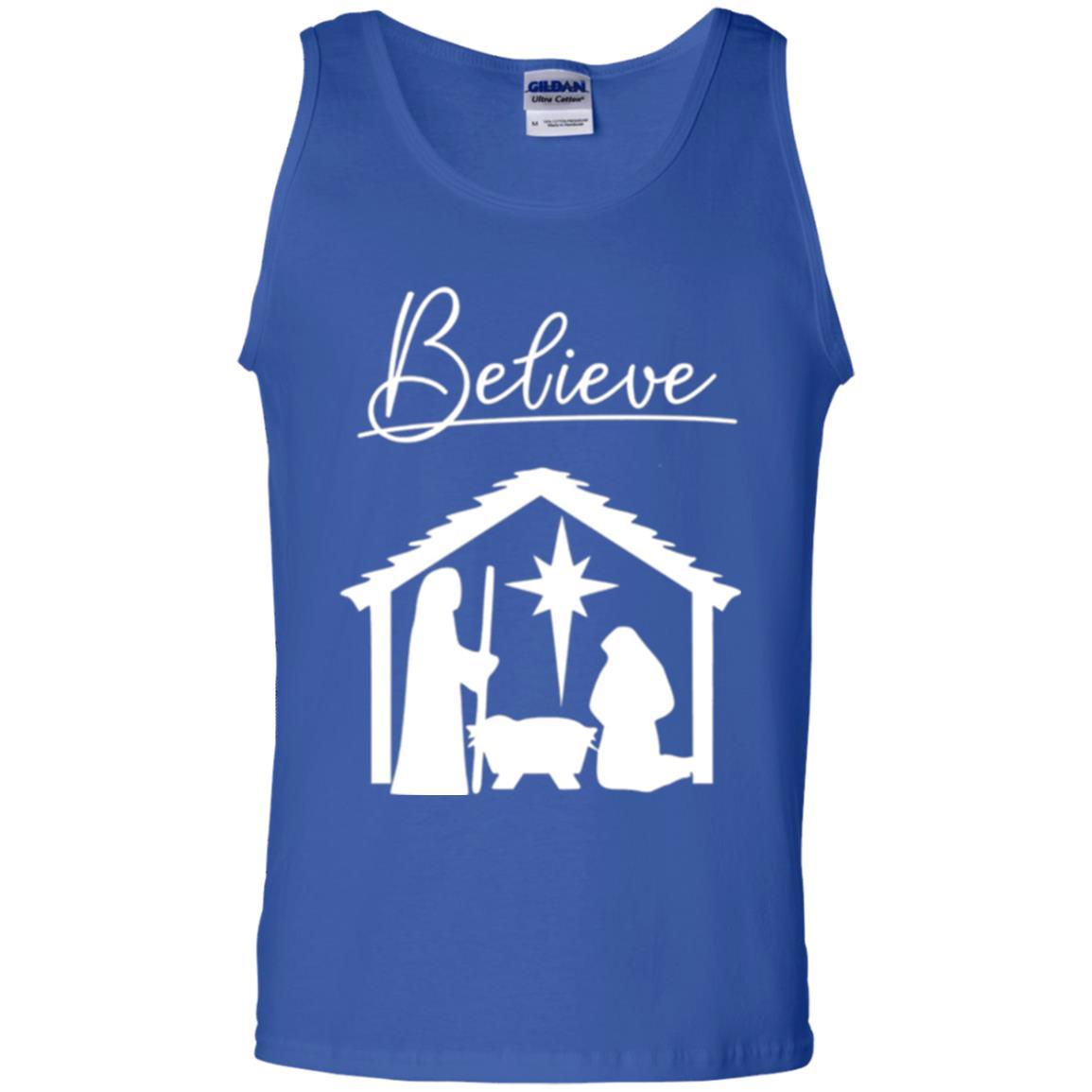 Christian Christmas T-shirt Believe Jesus Celebrate Royal