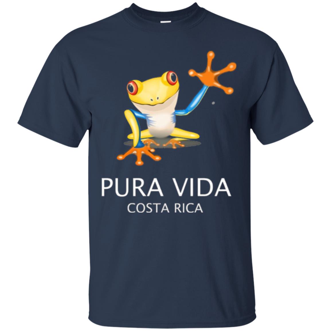 Tree Frog T-shirt Pura Vida Costa Rica T-shirt Navy