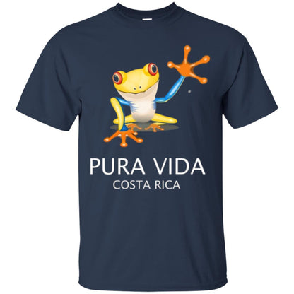 Tree Frog T-shirt Pura Vida Costa Rica T-shirt Navy