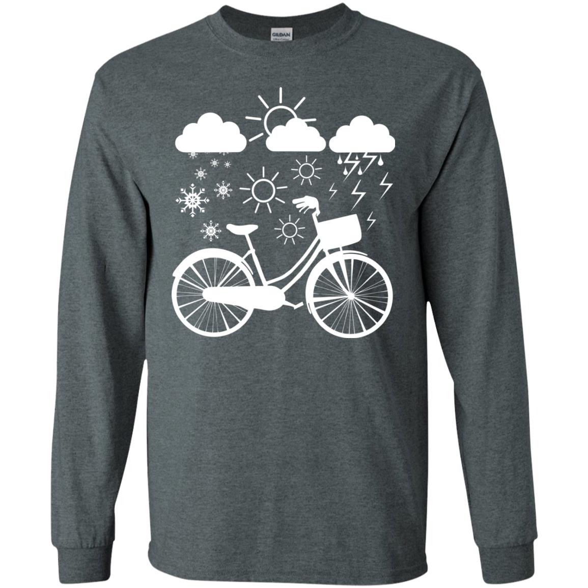 Bicycle All Weather Cyclist T-shirt For Bicycle Lover Dark Heather
