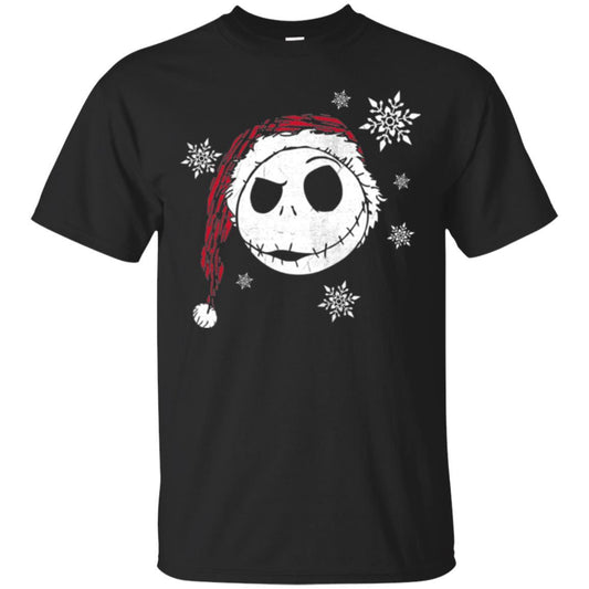 Christmas T-shirt Disney Nightmare Before Christmas Snowflake Black