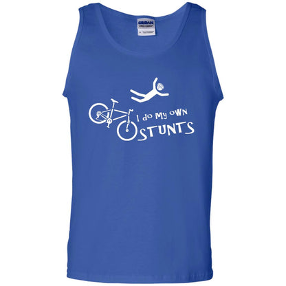 Biker T-shirt I Do My Own Stunts Royal