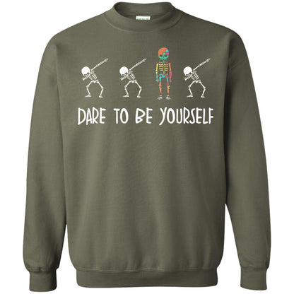 Dare To Be Yourself Autism Awareness T-shirt Military Green