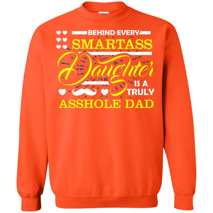 Behind Every Daughter Is A Truly Dad Family Shirt Orange