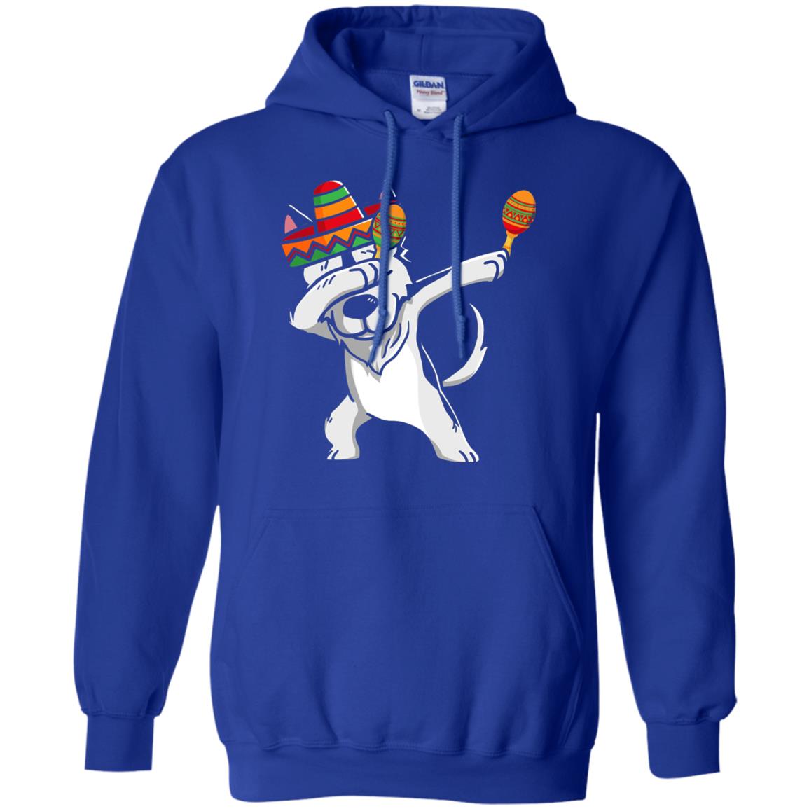 Dabbing Husky Funny Cinco De Mayo T-shirt Royal