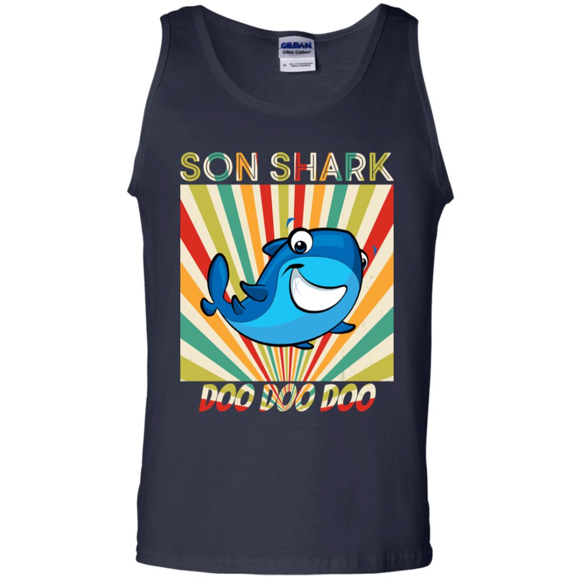 Son Shark Doo Doo Doo Family Shark Gift Shirt Navy