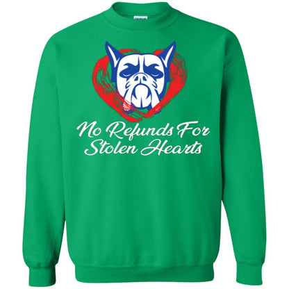 Dog Lover T-shirt No Refunds For Stolen Hearts Irish Green