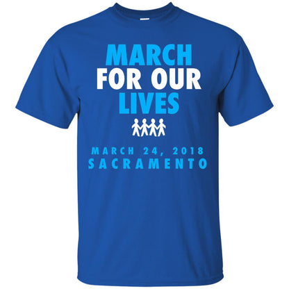March For Our Lives March 24 2018 Sacramento Anti Gun T-shirt Royal