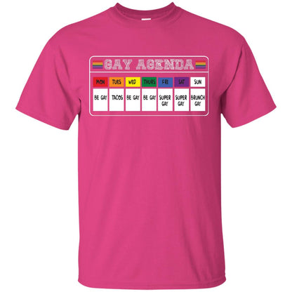 Gay Agenda Funny Lgbt T-shirt Heliconia