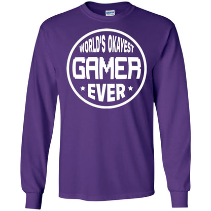 World’s Okayest Gamer Ever Best T-shirt For Gaming Lover Purple