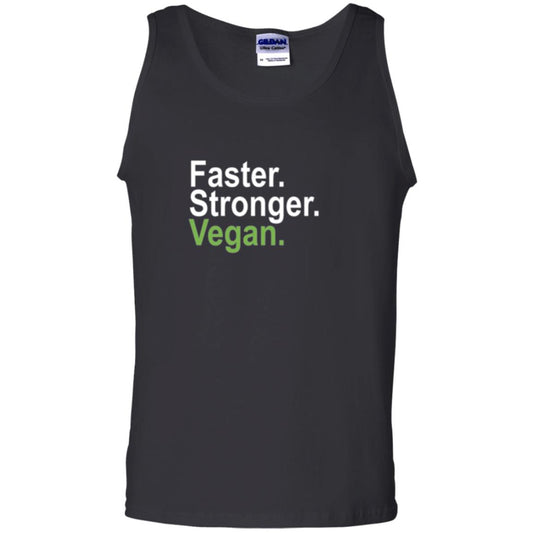 Vegetarian T-shirt Faster Stronger Vegan Black