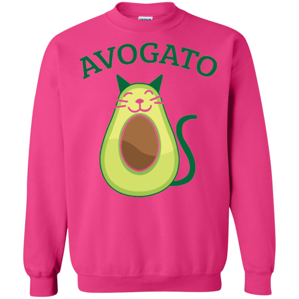 Avogato Avocado Cat Kitty Funny Meow T-shirt Heliconia