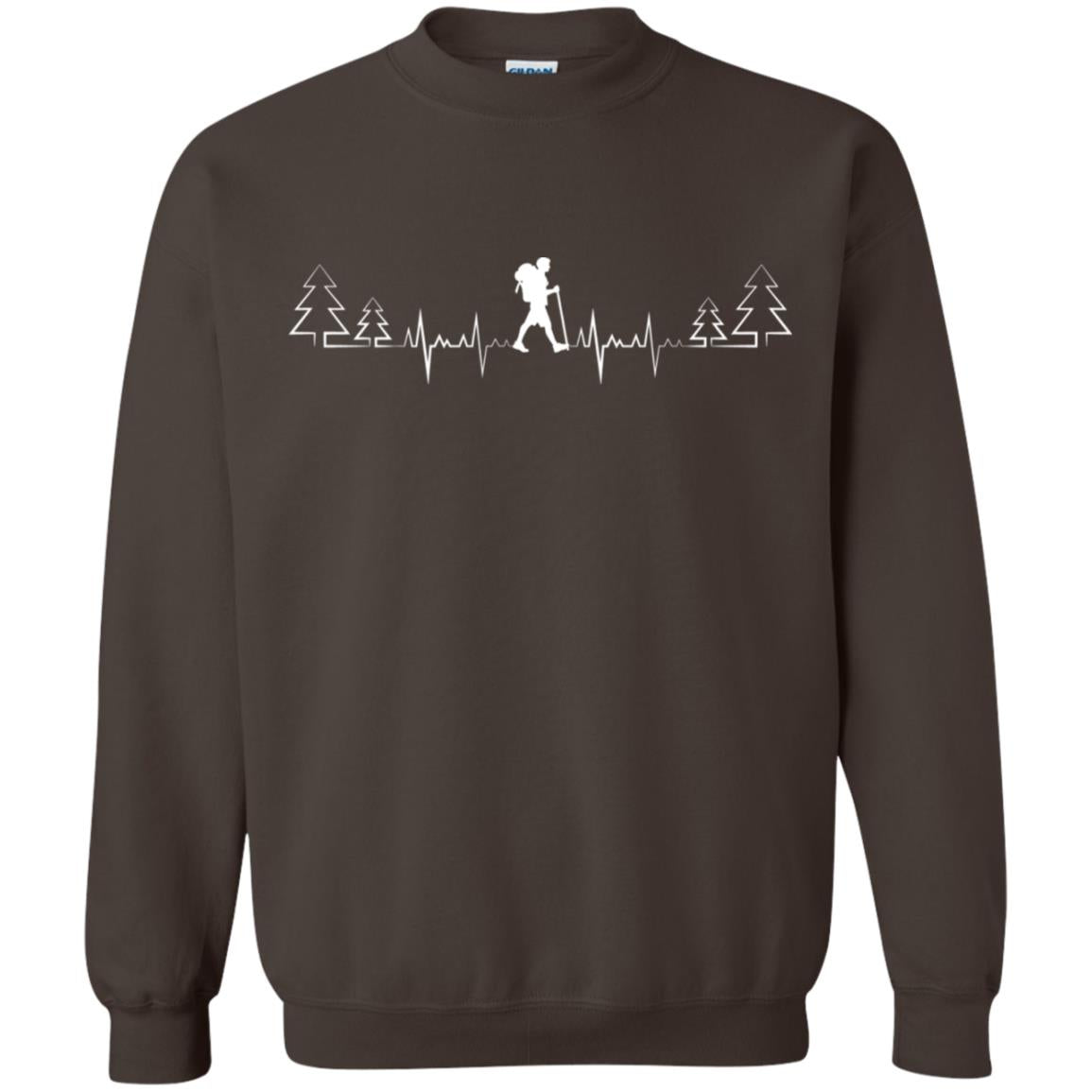 Heart Beat Hiking Lovers Shirt Dark Chocolate