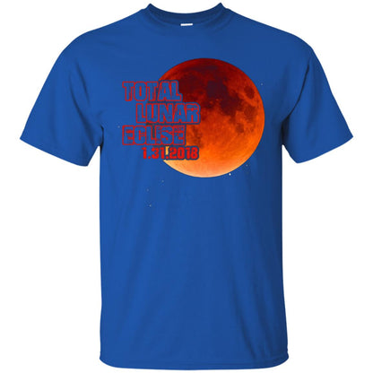Blood Moon T-shirt Total Lunar Eclipse 1.31.2018 Royal