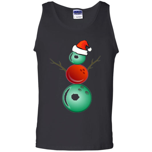 Funny Christmas Shirts Bowling Snowman Black
