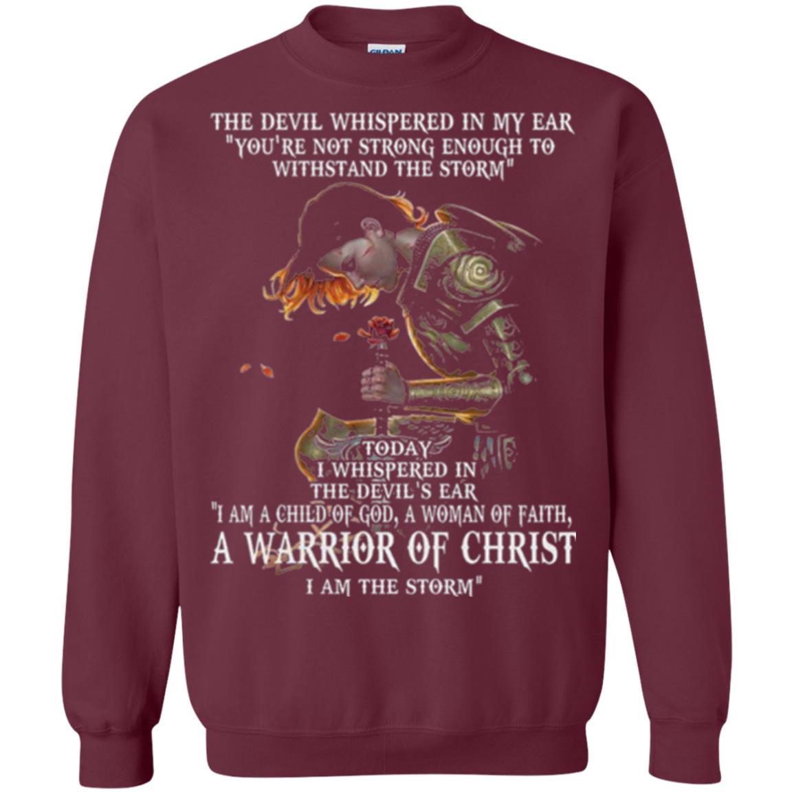 Warrior T-shirt I Am A Child Of God A Woman Of Faith T-shirt Maroon