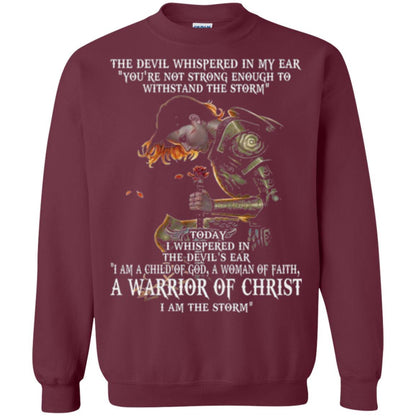Warrior T-shirt I Am A Child Of God A Woman Of Faith T-shirt Maroon