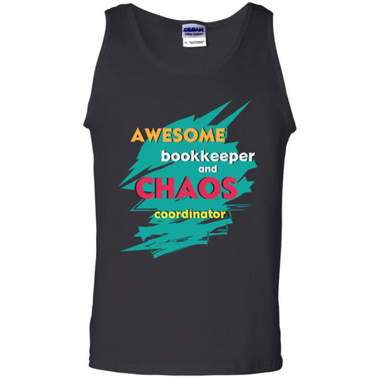 Bookkeeper T-shirt Awesome Bookkeeper And Chaos Coordinator Black