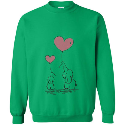 Elephants Mom Heart Balloons Family Shirt Irish Green
